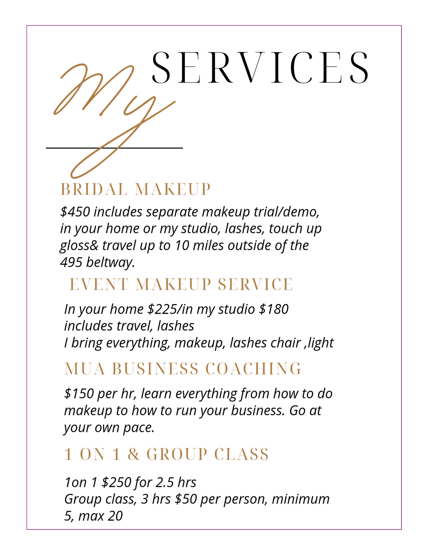 Services & Prices